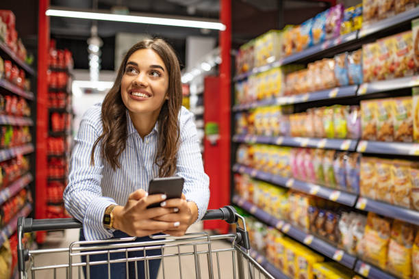 a woman in a grocery store