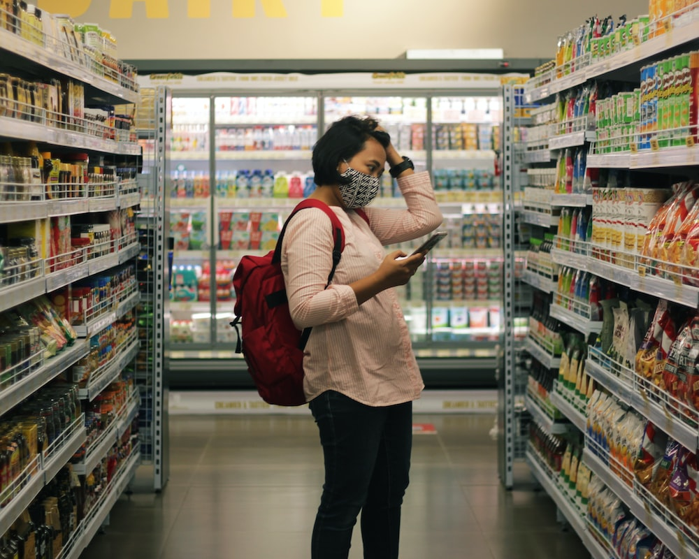 A customer looking for a specific item.